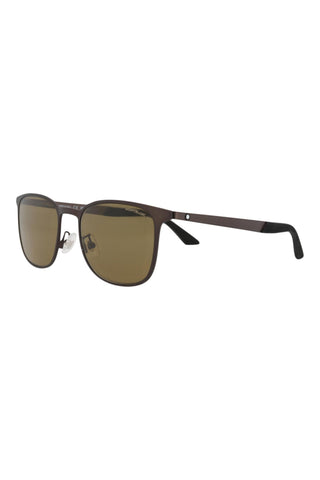 Montblanc MB0331S SEMIMATTE TRANSPARENT VARNISHED BLACK-REDDISH Sunglasses