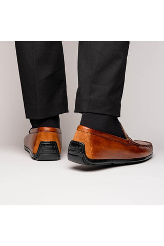 Monza Leather Driver - Cognac-Dellamoda