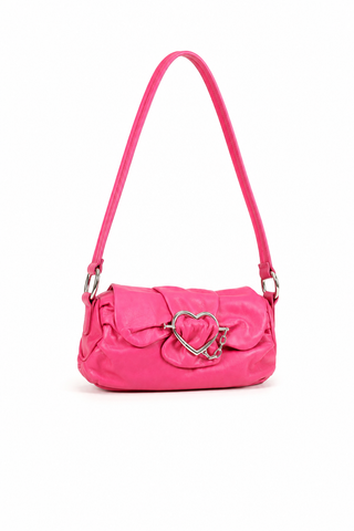 Moschino J41370 Women's Leather Flap Heart Bag (MOS04)