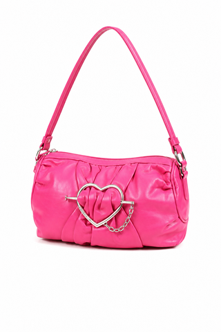 Moschino J41400 Women's Leather Flap Heart Bag (MOS02)