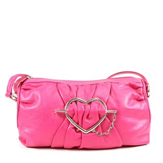 Moschino J41400 Women's Leather Flap Heart Bag (MOS02)-AmbrogioShoes