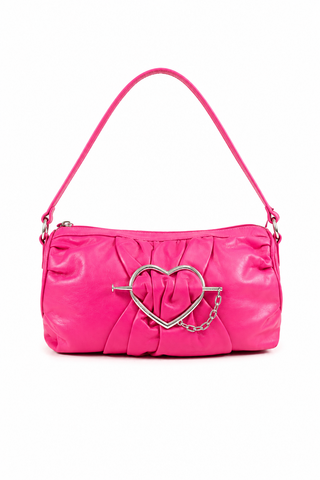 Moschino J41400 Women's Leather Flap Heart Bag (MOS02)