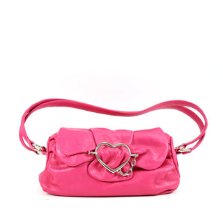 Moschino J43390 Women's Leather Flap Heart Bag (MOS07)-AmbrogioShoes