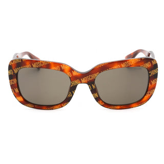 Moschino MOS132/S Sunglasses Havana Pattern / Grey Women's-AmbrogioShoes