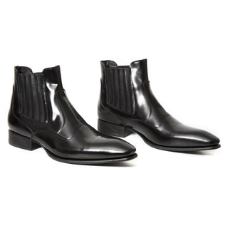 New Rock Men's Shoes Black Calf-Skin Leather Leather Ankle Boots M-NW159-C1(NR1304)-AmbrogioShoes