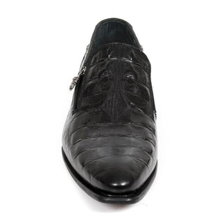 New Rock Men's Shoes Black Crocodile Print / Calf-Skin Leather Loafers M-NW147-C6(NR1274)-AmbrogioShoes