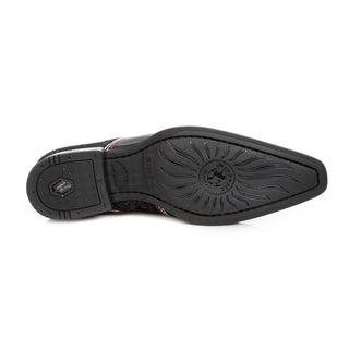 New Rock Men's Shoes Black Python Print / Calf-Skin Leather Oxfords M-DIAMOND001-C2 (NR1214)-AmbrogioShoes
