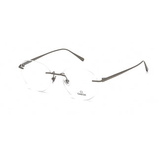 Omega OM5008-H Eyeglasses Shiny Gunmetal / Clear Lens-AmbrogioShoes