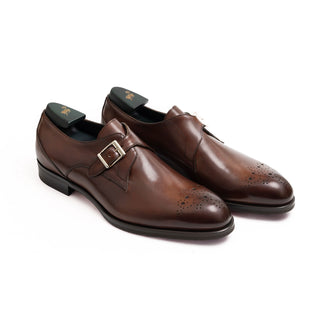 Pastori Afranius Men's Shoes Whiskey Calf-Skin Leather Monk-Strap (PAS1001)