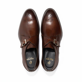 Pastori Afranius Men's Shoes Whiskey Calf-Skin Leather Monk-Strap (PAS1001)