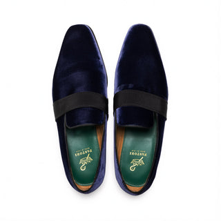 Pastori Galba Men's Shoes Navy Velvet Loafer (PAS1008)
