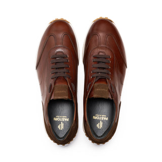 Pastori Heraclius Men's Shoes Brown Suede & Calf-Skin Leather Sneaker (PAS1013)