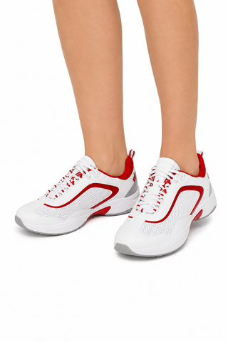 PRADA Luna Rossa Men's Sneaker Men's Designer Shoes LUE001 White/Red (LRM01)