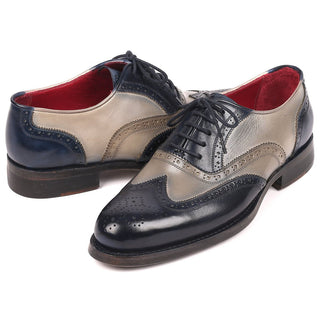 Paul Parkman 021 Calf-Skin Leather Goodyear Welted Wing-Tip Oxfords (PM6169)-AmbrogioShoes
