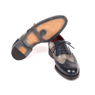 Paul Parkman 021 Men's Shoes Calf-Skin Leather Goodyear Welted Wing-Tip Oxfords (PM6169)-AmbrogioShoes