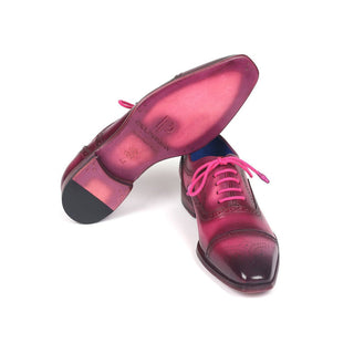 Paul Parkman 024-FUX Men's Shoes Fuxia Calf-Skin Leather Captoe Oxfords (PM6284)-AmbrogioShoes