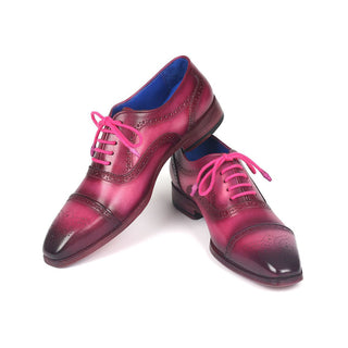 Paul Parkman 024-FUX Men's Shoes Fuxia Calf-Skin Leather Captoe Oxfords (PM6284)-AmbrogioShoes