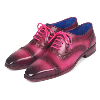 Paul Parkman 024-FUX Men's Shoes Fuxia Calf-Skin Leather Captoe Oxfords (PM6284)-AmbrogioShoes