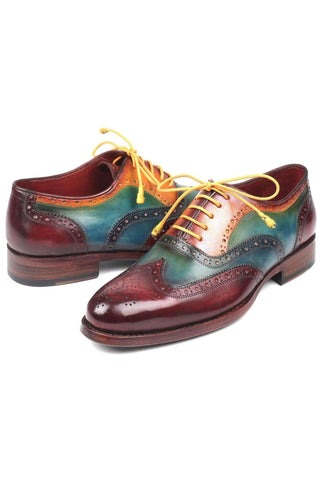 Paul Parkman 027TR Navy Leather Wingtip Oxfords (PM6296)