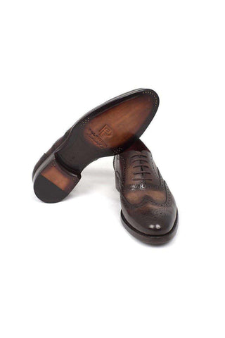 Paul Parkman 027TR Navy Leather Wingtip Oxfords (PM6296)