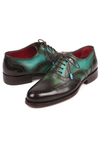 Paul Parkman 027TR Navy Leather Wingtip Oxfords (PM6296)
