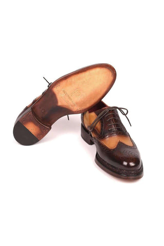 Paul Parkman 027TR Navy Leather Wingtip Oxfords (PM6296)