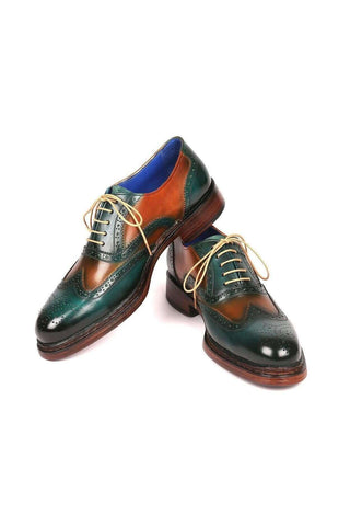 Paul Parkman 027TR Navy Leather Wingtip Oxfords (PM6296)