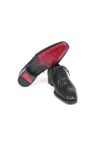 Paul Parkman 044 Woven Leather Goodyear Welted Oxfords (PM6447)