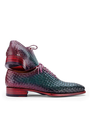 Paul Parkman 044 Woven Leather Goodyear Welted Oxfords (PM6447)