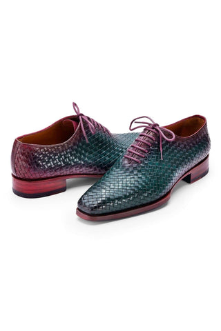 Paul Parkman 044 Woven Leather Goodyear Welted Oxfords (PM6447)