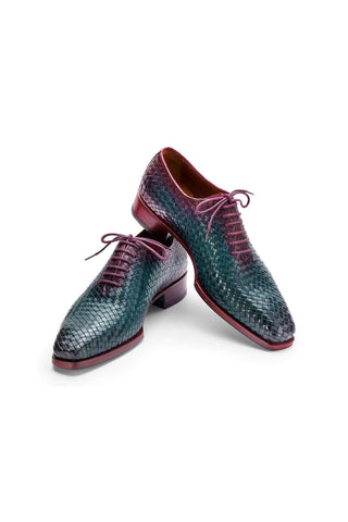 Paul Parkman 044 Woven Leather Goodyear Welted Oxfords (PM6447)