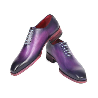 Paul Parkman 044PRP Men's Shoes Purple Calf-Skin Leather Wholecut Oxfords (PM6309)-AmbrogioShoes