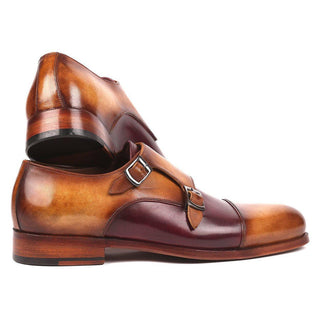 Paul Parkman 045 Men's Shoes Calf-Skin Leather Double Monk-Straps (PM6158)-AmbrogioShoes