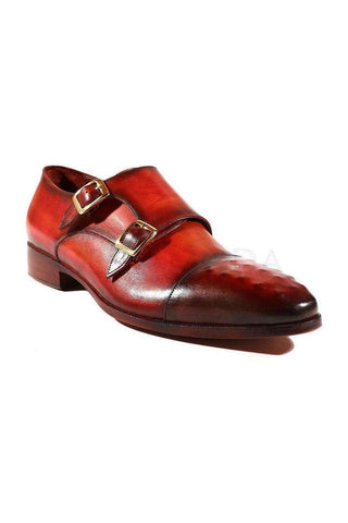 Paul Parkman 047 Calf-Skin Leather Studded Cap Toe Double Monkstraps (PM6378)