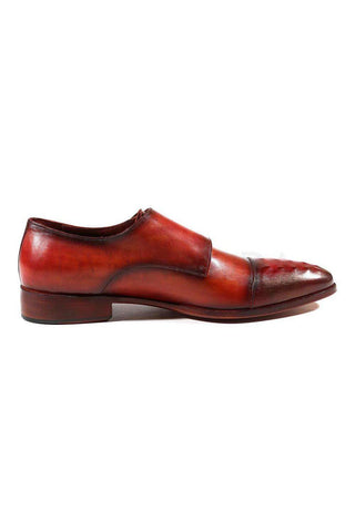 Paul Parkman 047 Calf-Skin Leather Studded Cap Toe Double Monkstraps (PM6378)