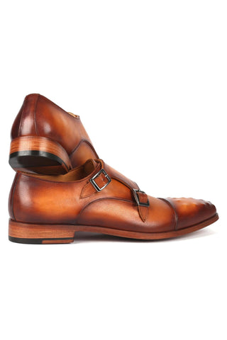 Paul Parkman 047 Calf-Skin Leather Studded Cap Toe Double Monkstraps (PM6378)