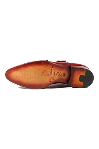 Paul Parkman 047 Leather Studded Cap Toe Double Monkstraps (PM6378)