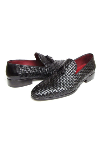 Paul Parkman 085 Woven Leather Tassels Loafer (PM6478)