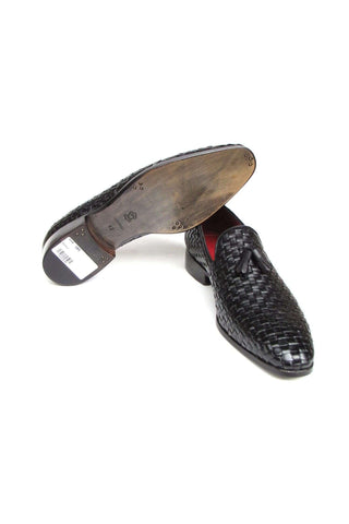 Paul Parkman 085 Woven Leather Tassels Loafer (PM6478)