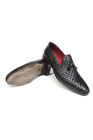 Paul Parkman 085 Woven Leather Tassels Loafer (PM6478)