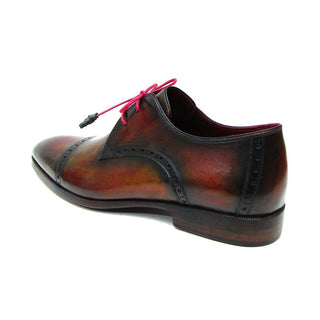 Paul Parkman 1247-MLT Men's Shoes Red, Brown & Green Calf-Skin Leather Derby Oxfords (PM6290)-AmbrogioShoes