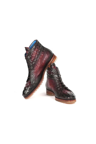 Paul Parkman 12811 Crocodile Embossed Leather Boots (PM6422)