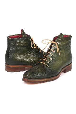 Paul Parkman 12811 Crocodile Embossed Leather Boots (PM6422)