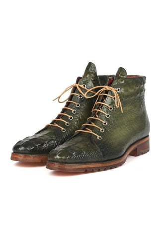 Paul Parkman 12811 Crocodile Embossed Leather Boots (PM6422)