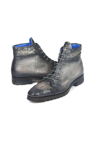 Paul Parkman 12811 Crocodile Embossed Leather Boots (PM6422)