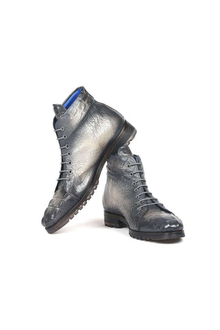 Paul Parkman 12811 Crocodile Embossed Leather Boots (PM6422)