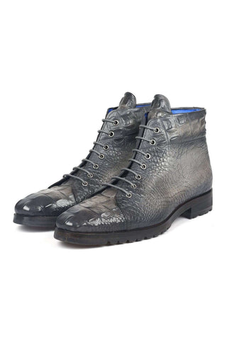 Paul Parkman 12811 Crocodile Embossed Leather Boots (PM6422)