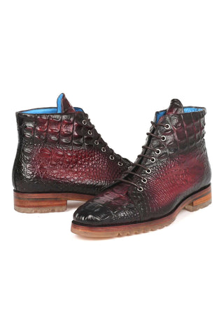 Paul Parkman 12811 Crocodile Embossed Leather Boots (PM6422)