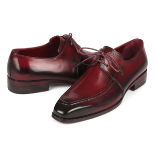 Paul Parkman 13BRD92 Men's Shoes Bordeaux Calf-Skin Leather Apron Derby Oxfords (PM6353)-AmbrogioShoes