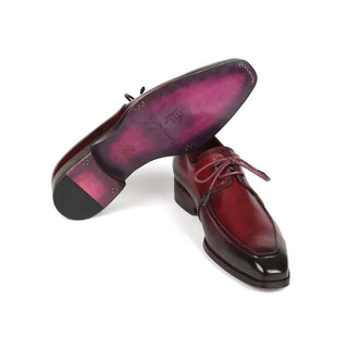 Paul Parkman 13BRD92 Men's Shoes Bordeaux Calf-Skin Leather Apron Derby Oxfords (PM6353)-AmbrogioShoes